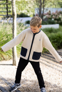 Jacket sleeping lion | Sky captain blue/teddy | Gosoaky