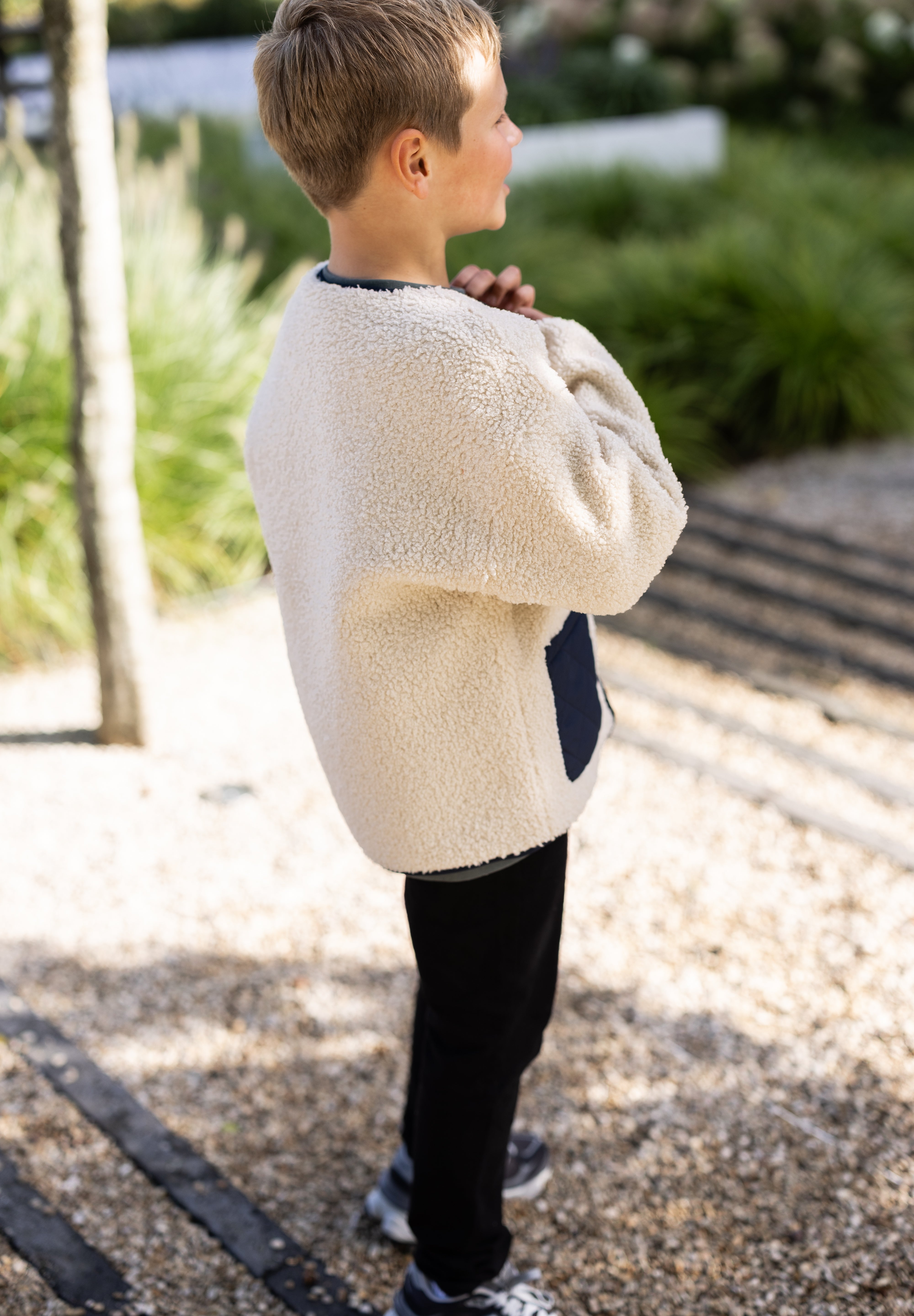 Jacket sleeping lion | Sky captain blue/teddy | Gosoaky