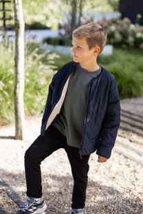 Jacket sleeping lion | Sky captain blue/teddy | Gosoaky