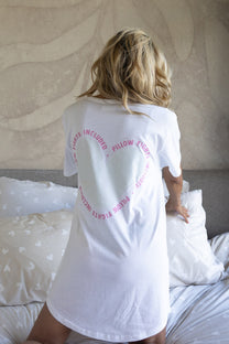 Nachthemd Pillow fights | Wit | Studio Poespas