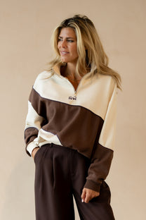 Oversized zipper sweater Fadey | Multi colour | Refined Department