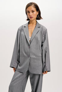 Oversized blazer Mikky | Light grey | Refined Department