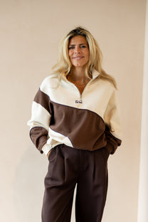 Oversized zipper sweater Fadey | Multi colour | Refined Department