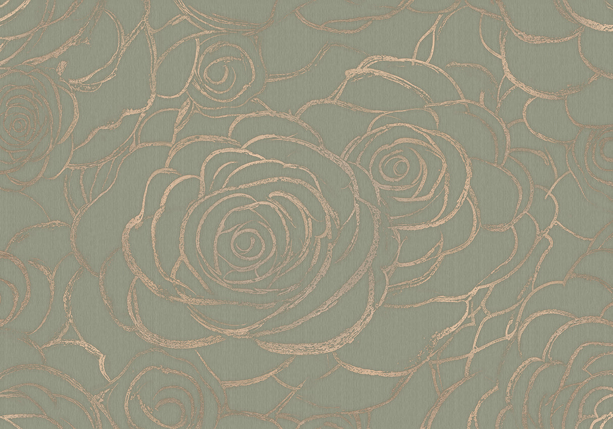 Behang Wild Roses | Mint