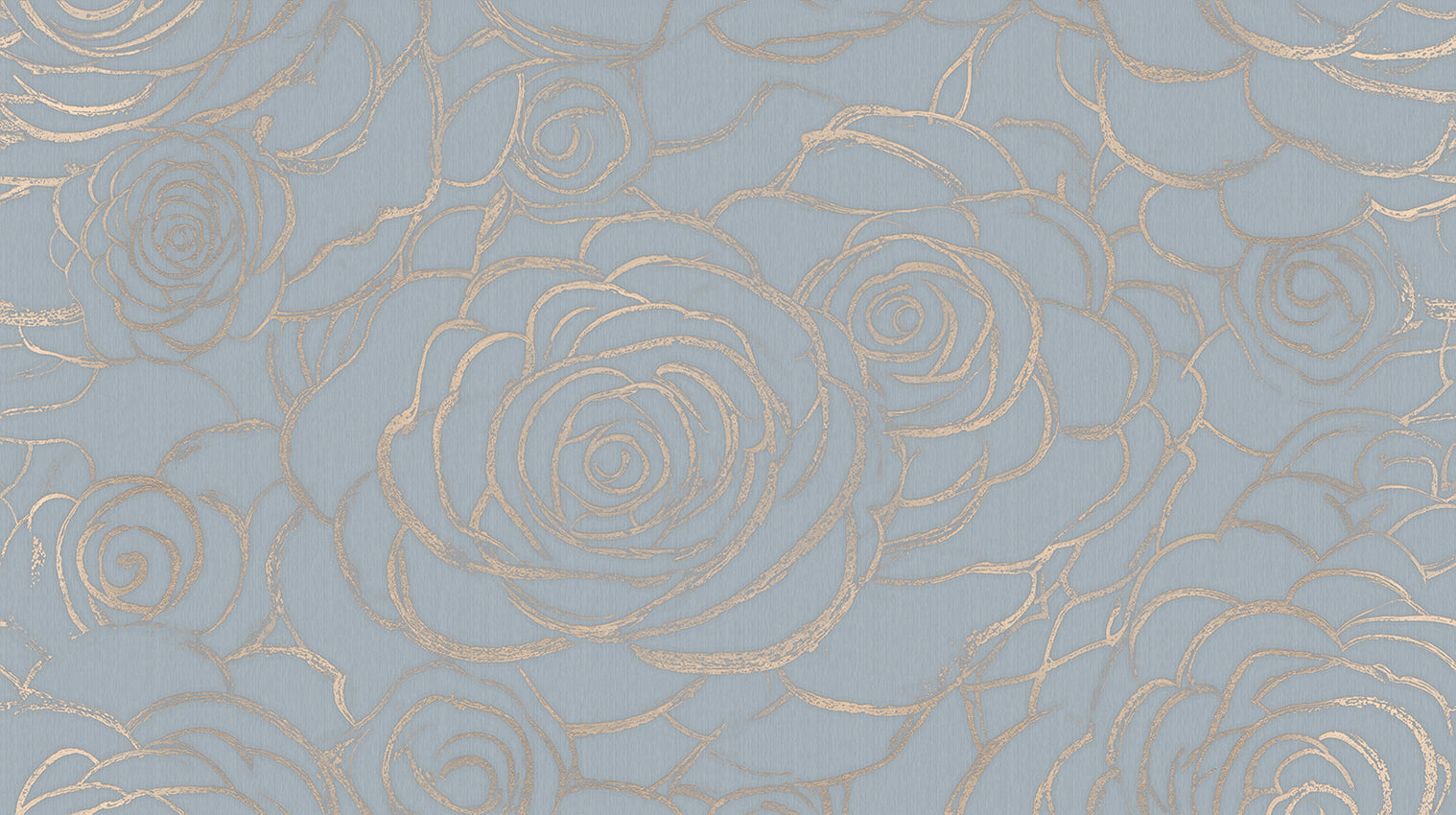 Behang Wild Roses | Blue
