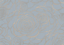 Behang Wild Roses | Blue