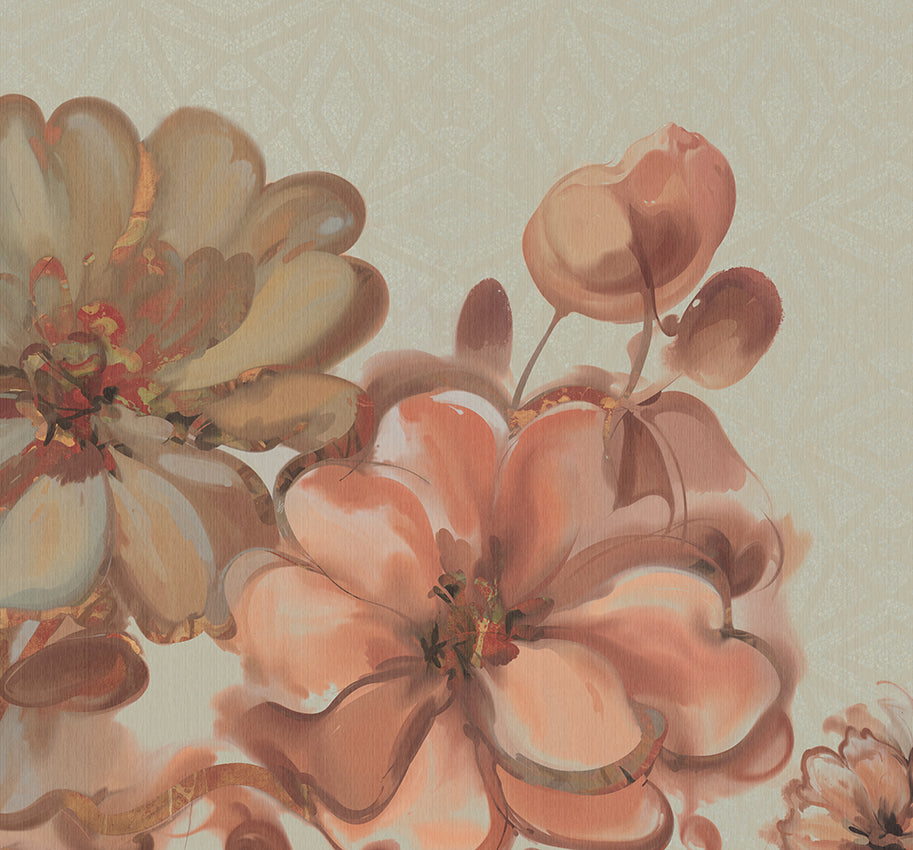 Behang Blush Flowers | Mint