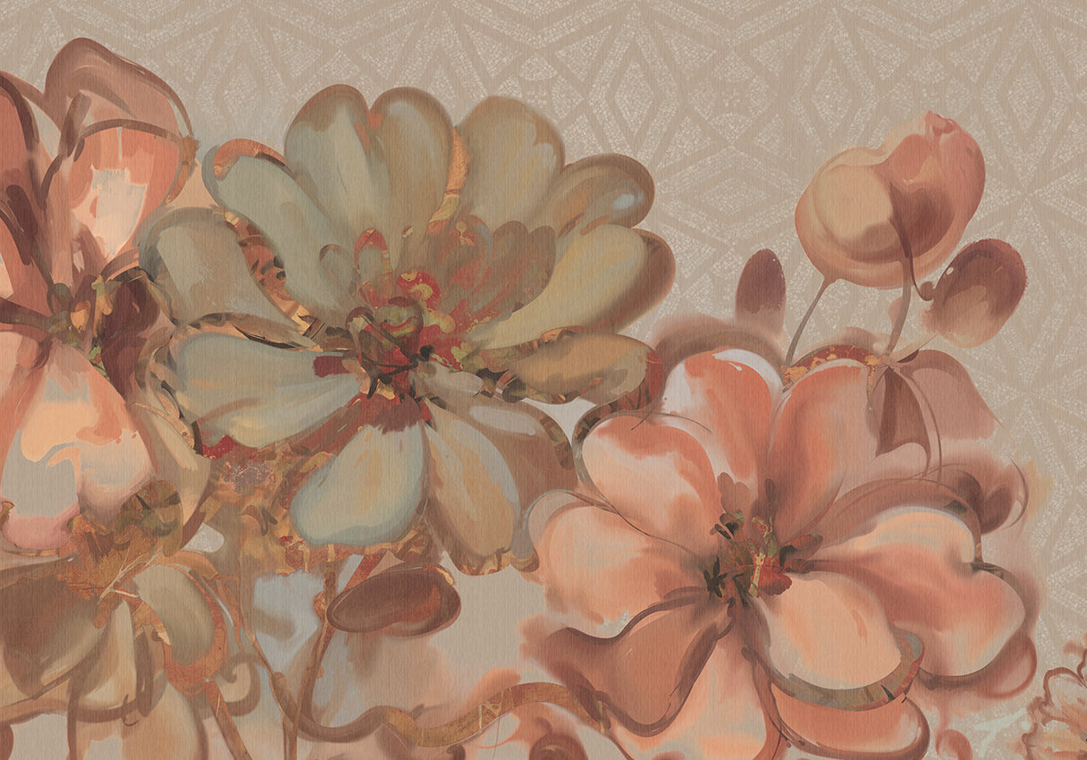 Behang Blush Flowers | Clay