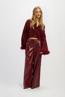 PU pants Bibi | Bordeaux | Refined Department