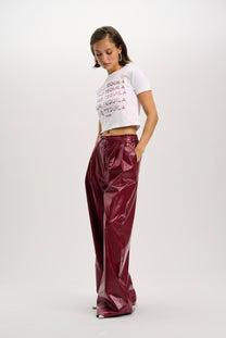 PU pants Bibi | Bordeaux | Refined Department