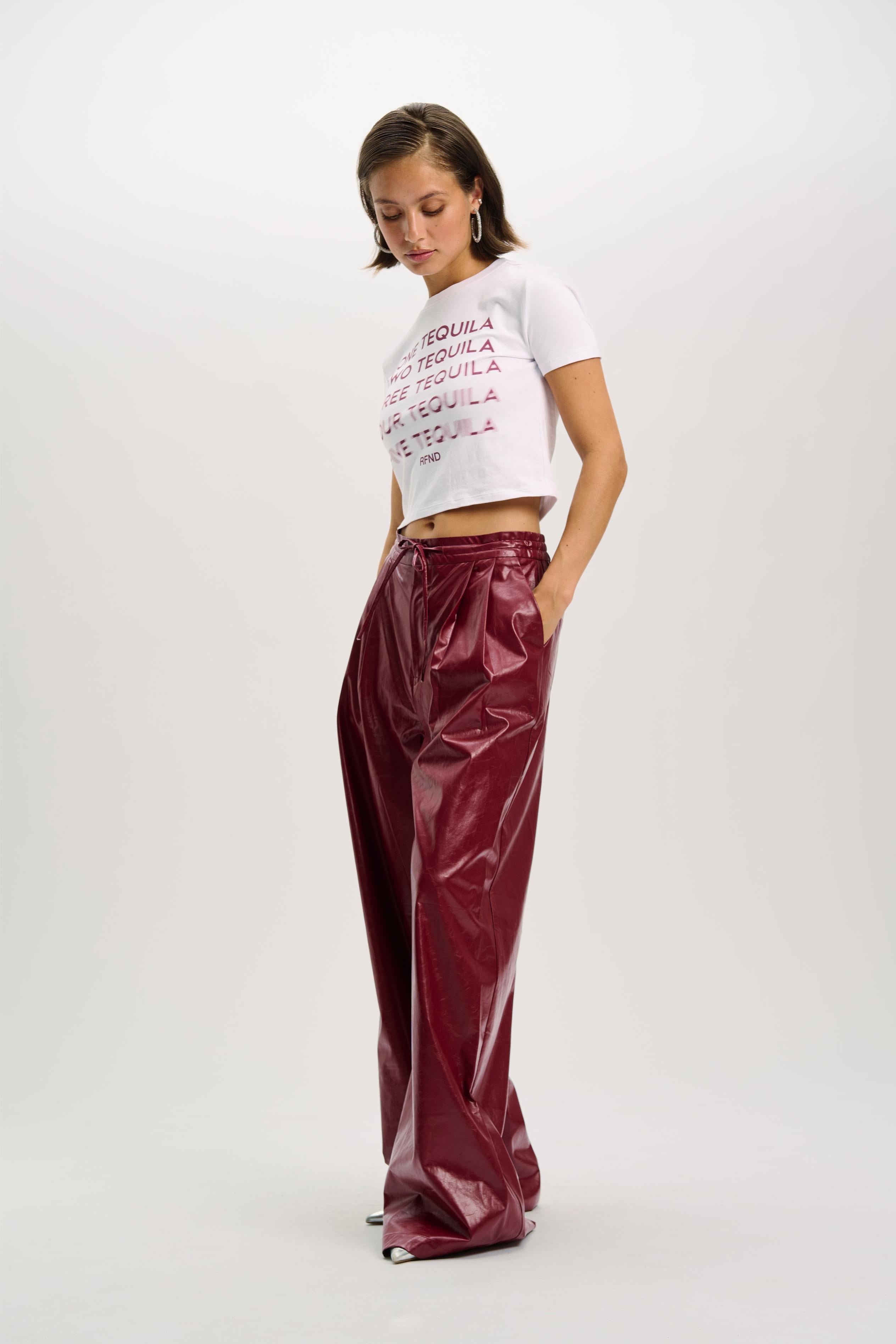 PU pants Bibi | Bordeaux | Refined Department