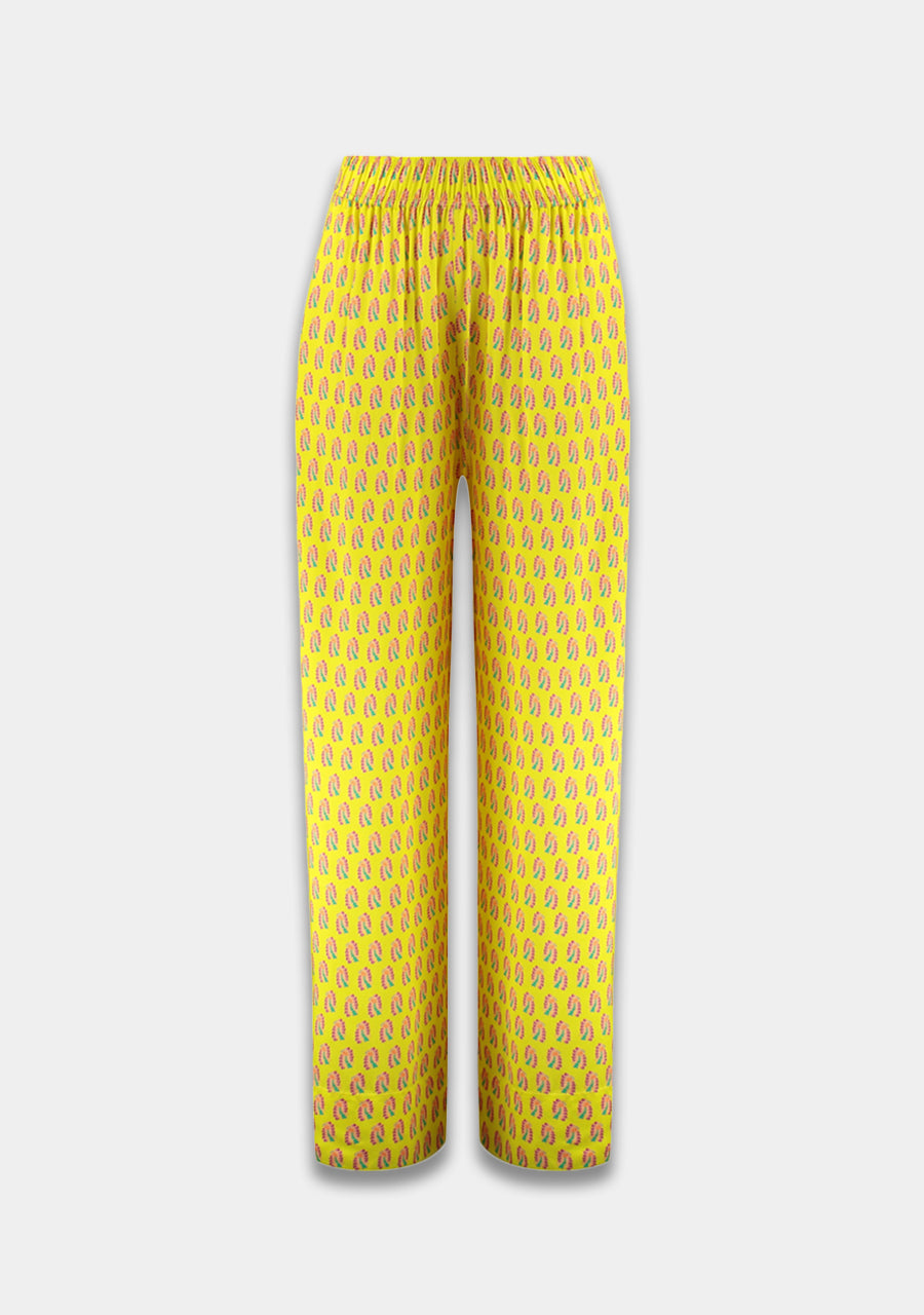 Pants Alexis | Hearts bouquet lime | Harper & Yve