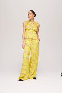 Pants Alexis | Hearts bouquet lime | Harper & Yve