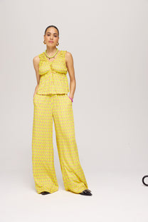 Pants Alexis | Hearts bouquet lime | Harper & Yve