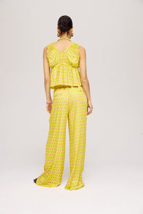 Pants Alexis | Hearts bouquet lime | Harper & Yve