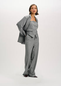 Relaxed pants Kalea | Light grey | Refined Department