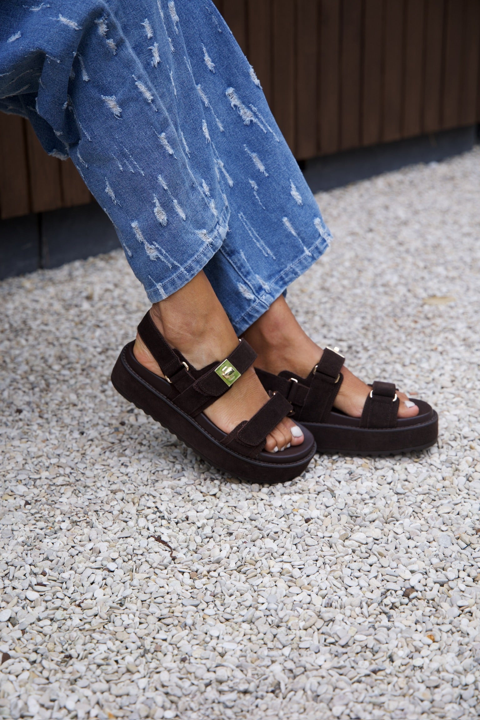 Sandaal Bigmona | Brown suede | Steve Madden