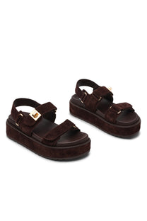 Sandaal Bigmona | Brown suede | Steve Madden