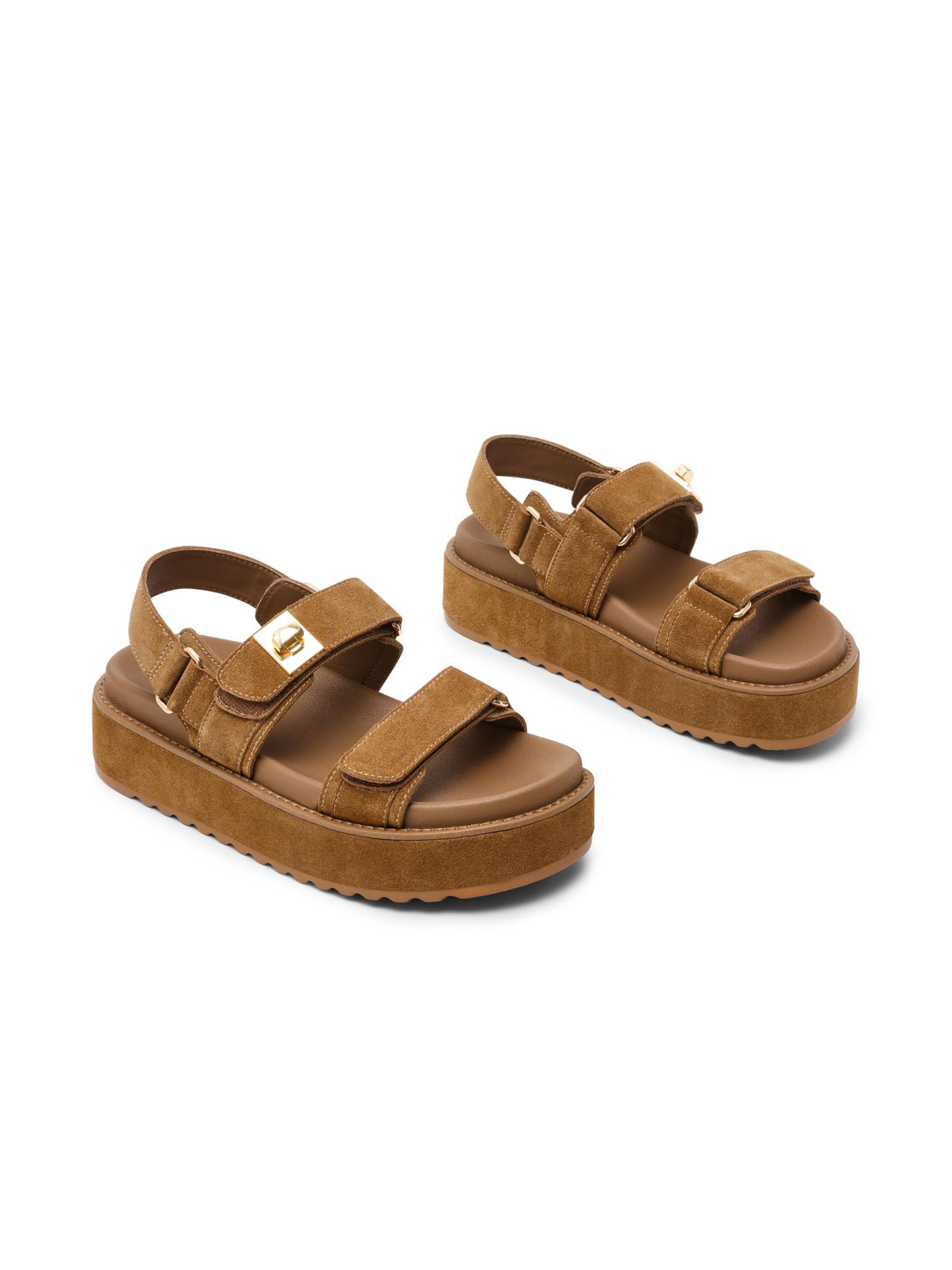 Sandaal Bigmona | Tan suede | Steve Madden