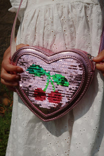 Sequin bag Tut heart | Rose | Konges Slojd