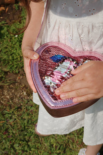 Sequin bag Tut heart | Rose | Konges Slojd