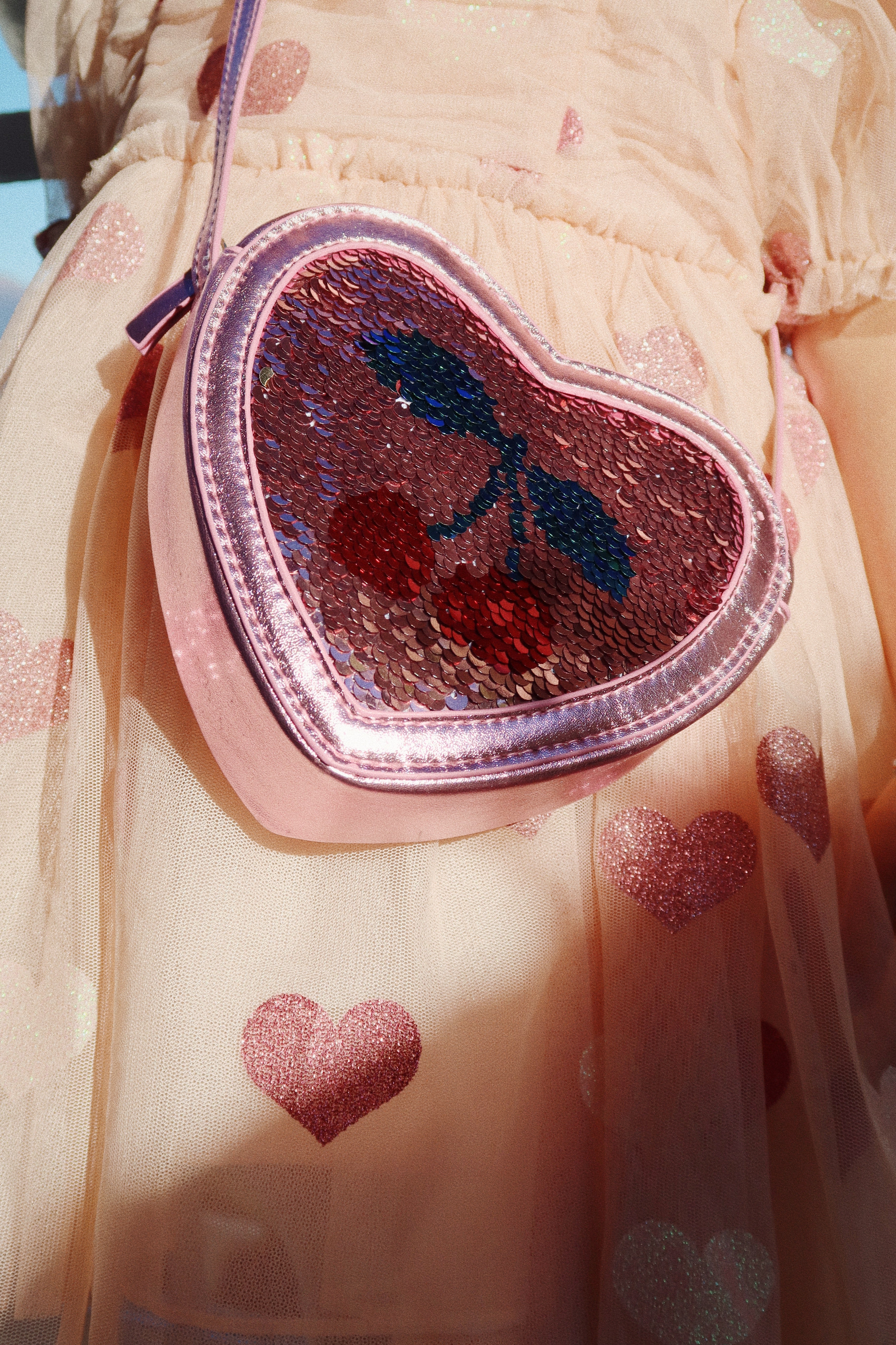 Sequin bag Tut heart | Rose | Konges Slojd