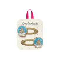 Shimmer snow globe clips | Rockahula