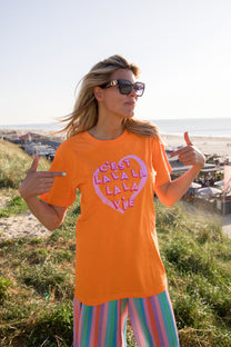 Shirt C'est La Vie ladies | Orange | Studio Poespas