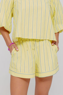 Short Yessie | Yellow stripe | Harper & Yve