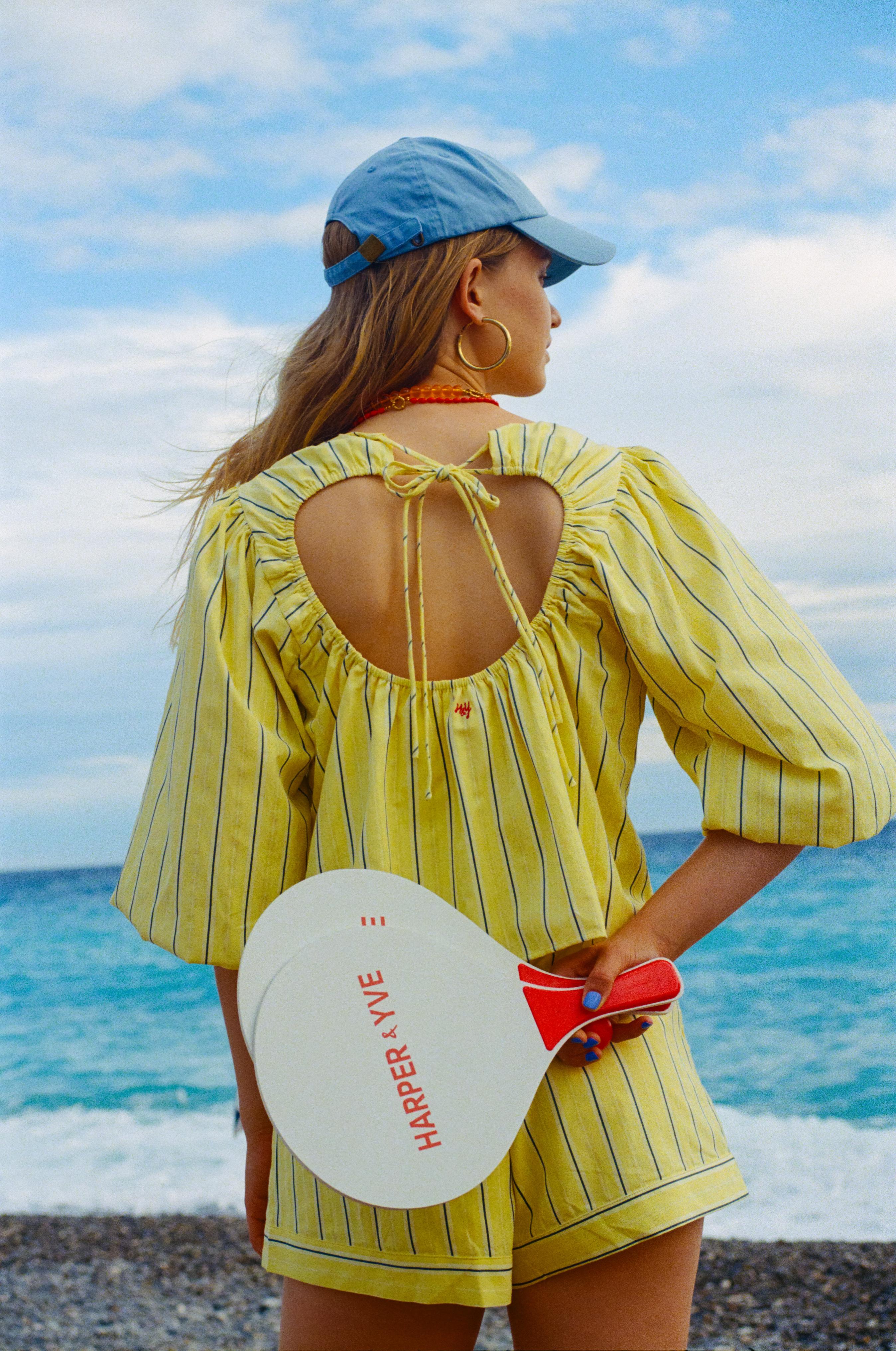 Short Yessie | Yellow stripe | Harper & Yve