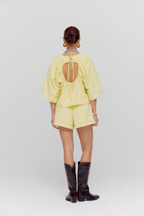 Short Yessie | Yellow stripe | Harper & Yve