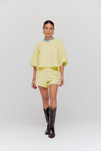 Short Yessie | Yellow stripe | Harper & Yve