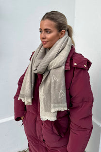 Sjaal autumn grey hearts | Rib | Studio Poespas