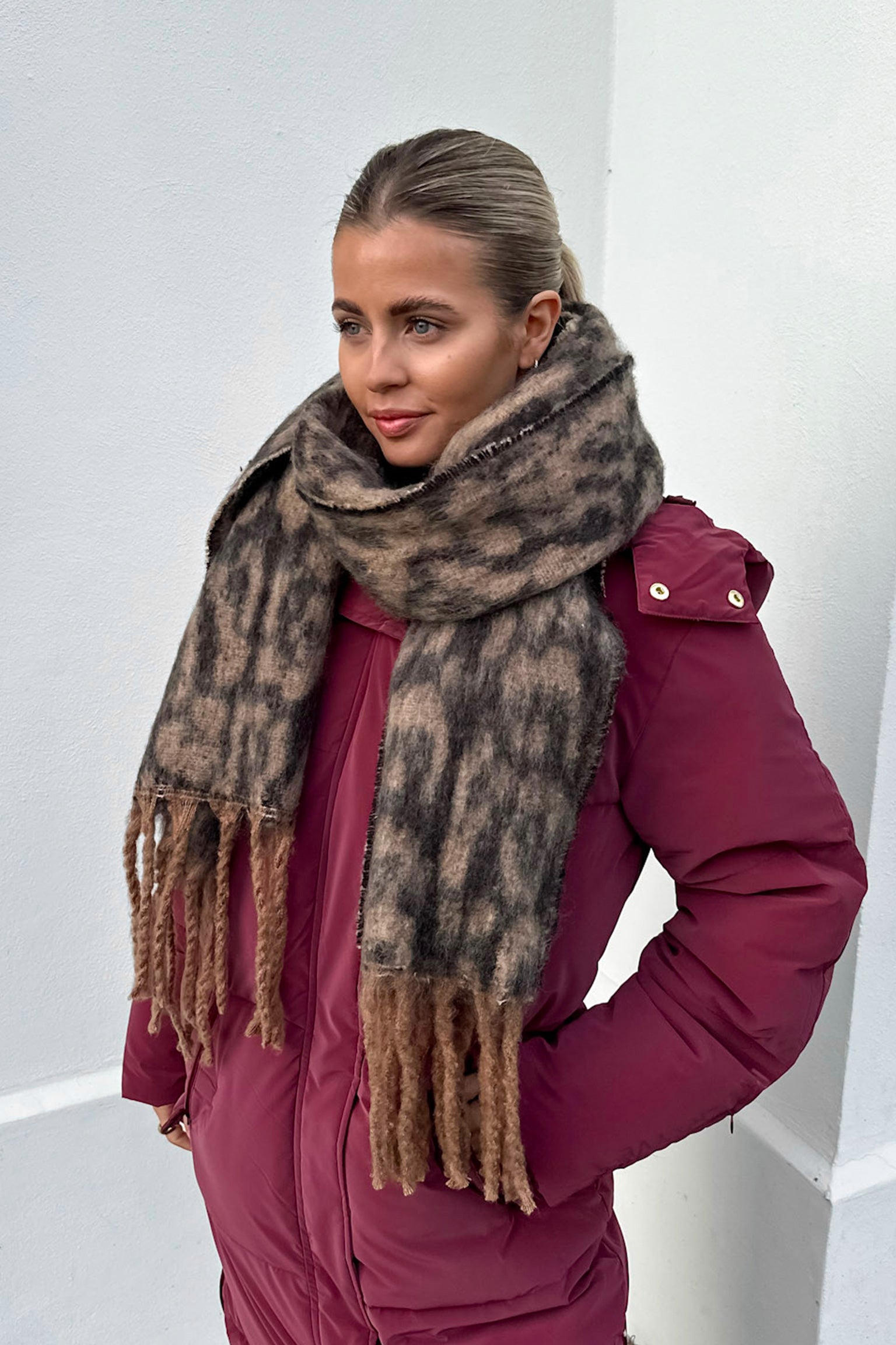 Sjaal leopard | Brown | Studio Poespas