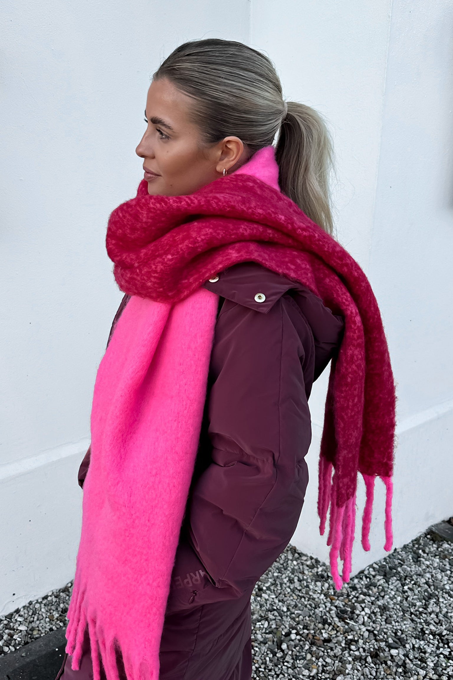 Sjaal strawberry soft | Red/pink | Studio Poespas