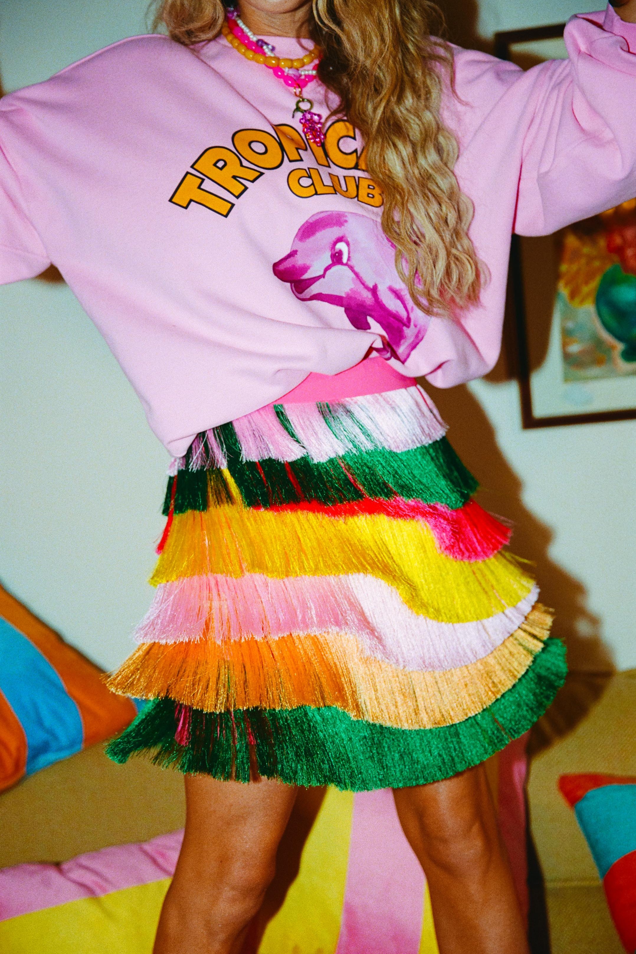 Skirt Oliva | Multi fringe | Harper & Yve.