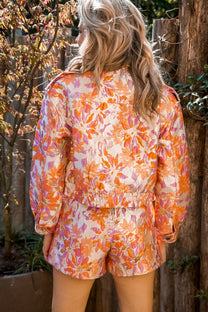 Skort Shiny flowers | Orange