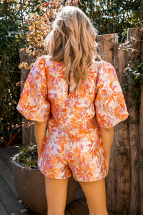 Skort Shiny flowers | Orange