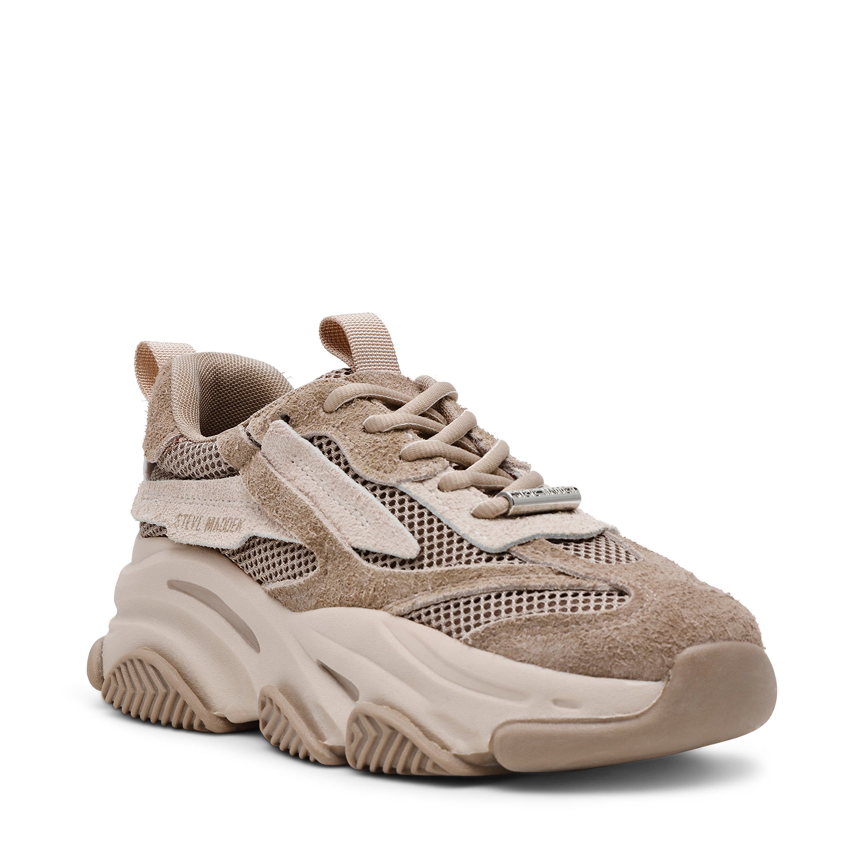 Sneaker Possession-E | Taupe/grey suede | Steve Madden