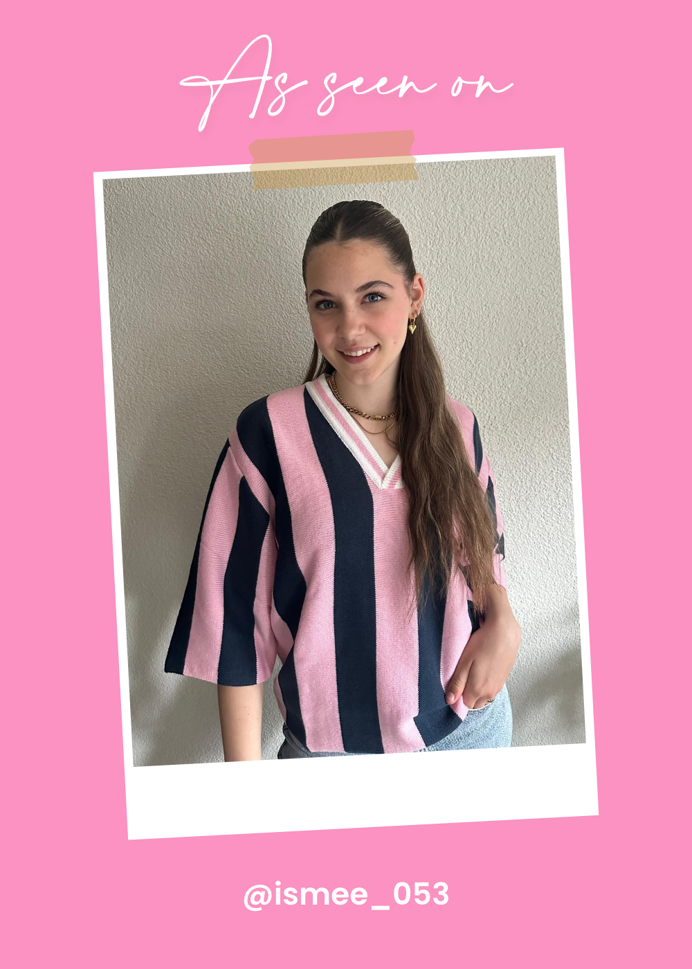 Soccer Tee | Pink vs. Navy | Studio Poespas