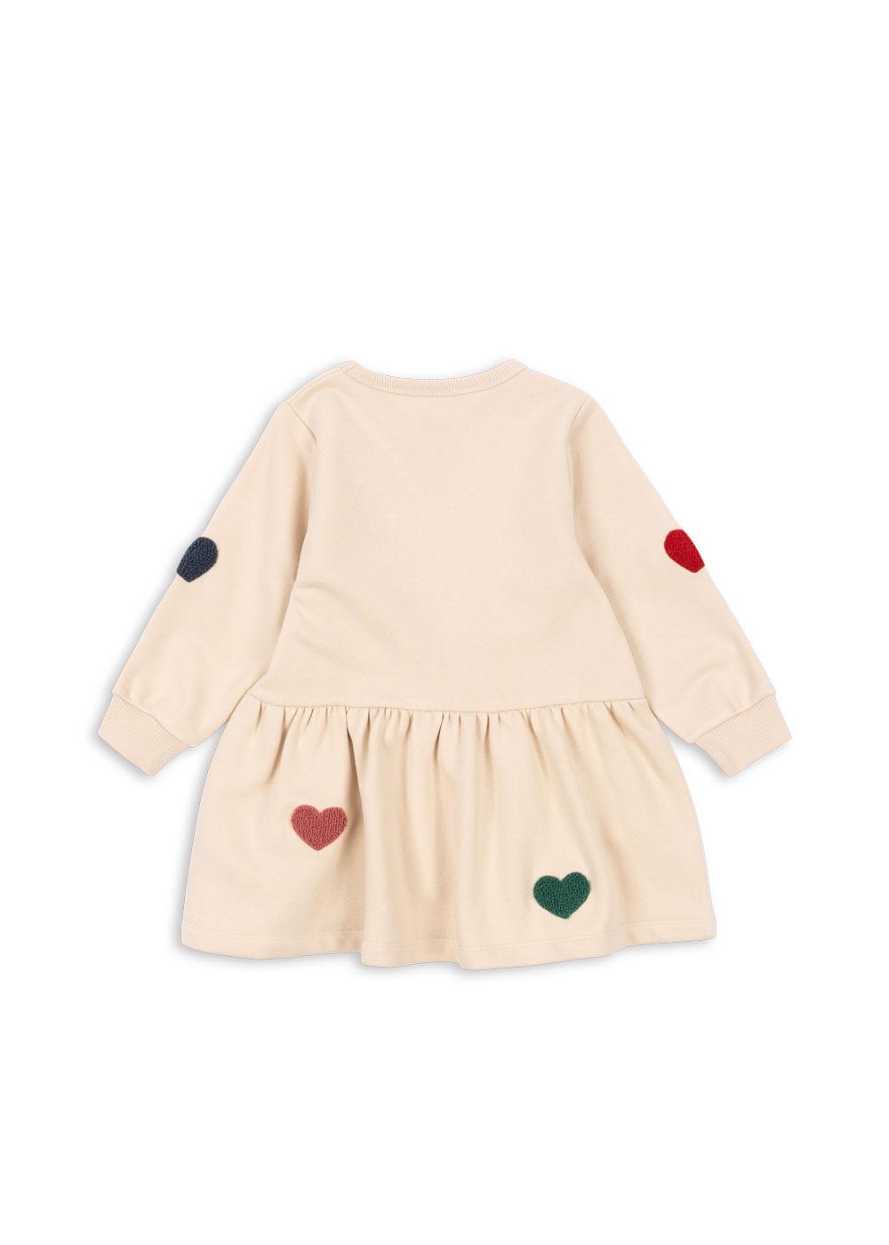 Sweat dress Lou Terry | Multi heart | Konges Slojd