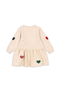 Sweat dress Lou Terry | Multi heart | Konges Slojd