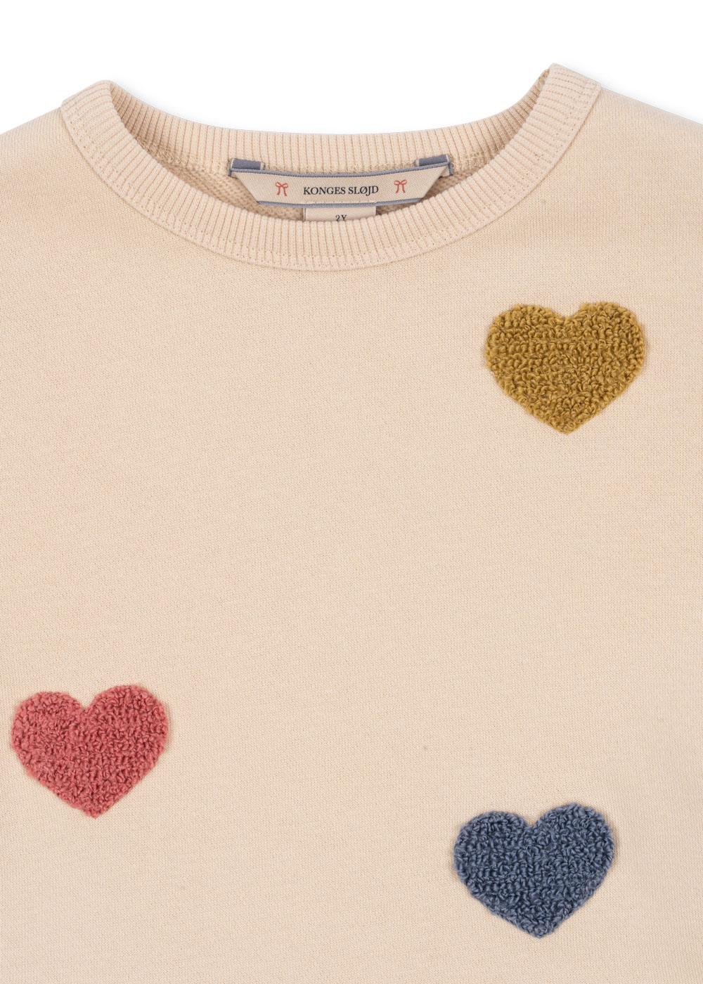 Sweat dress Lou Terry | Multi heart | Konges Slojd