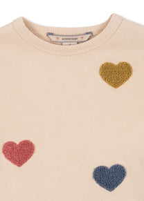Sweat dress Lou Terry | Multi heart | Konges Slojd