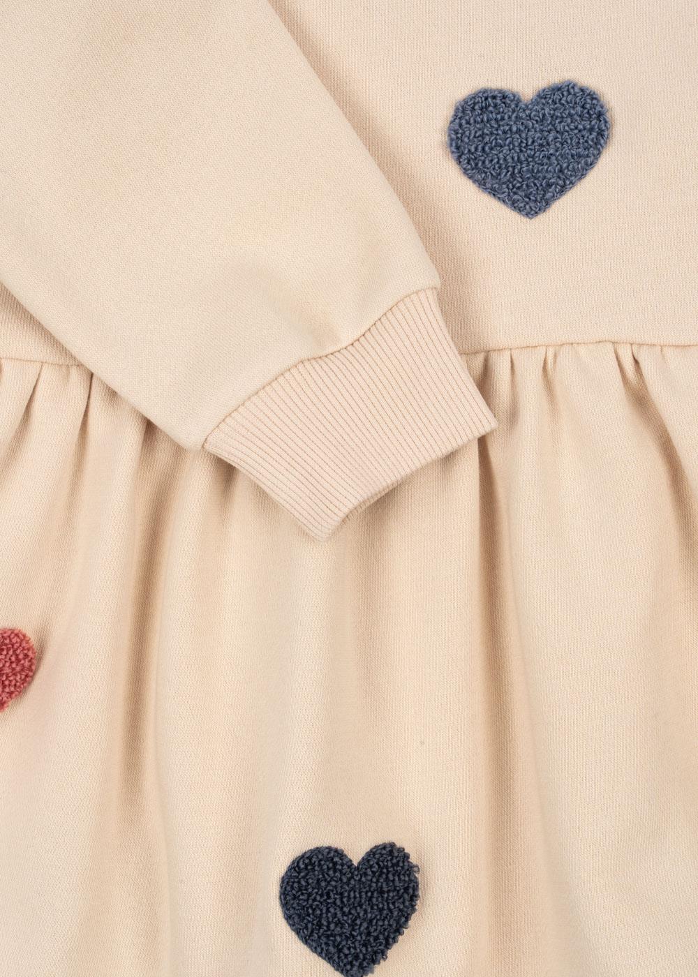 Sweat dress Lou Terry | Multi heart | Konges Slojd