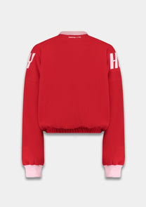 Sweater How we party | Poppy red | Harper & Yve