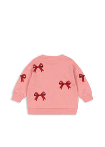 Sweat shirt Lou bow | Strawberry ice | Konges Slojd