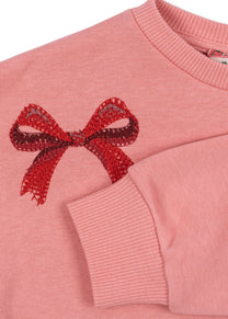 Sweat shirt Lou bow | Strawberry ice | Konges Slojd