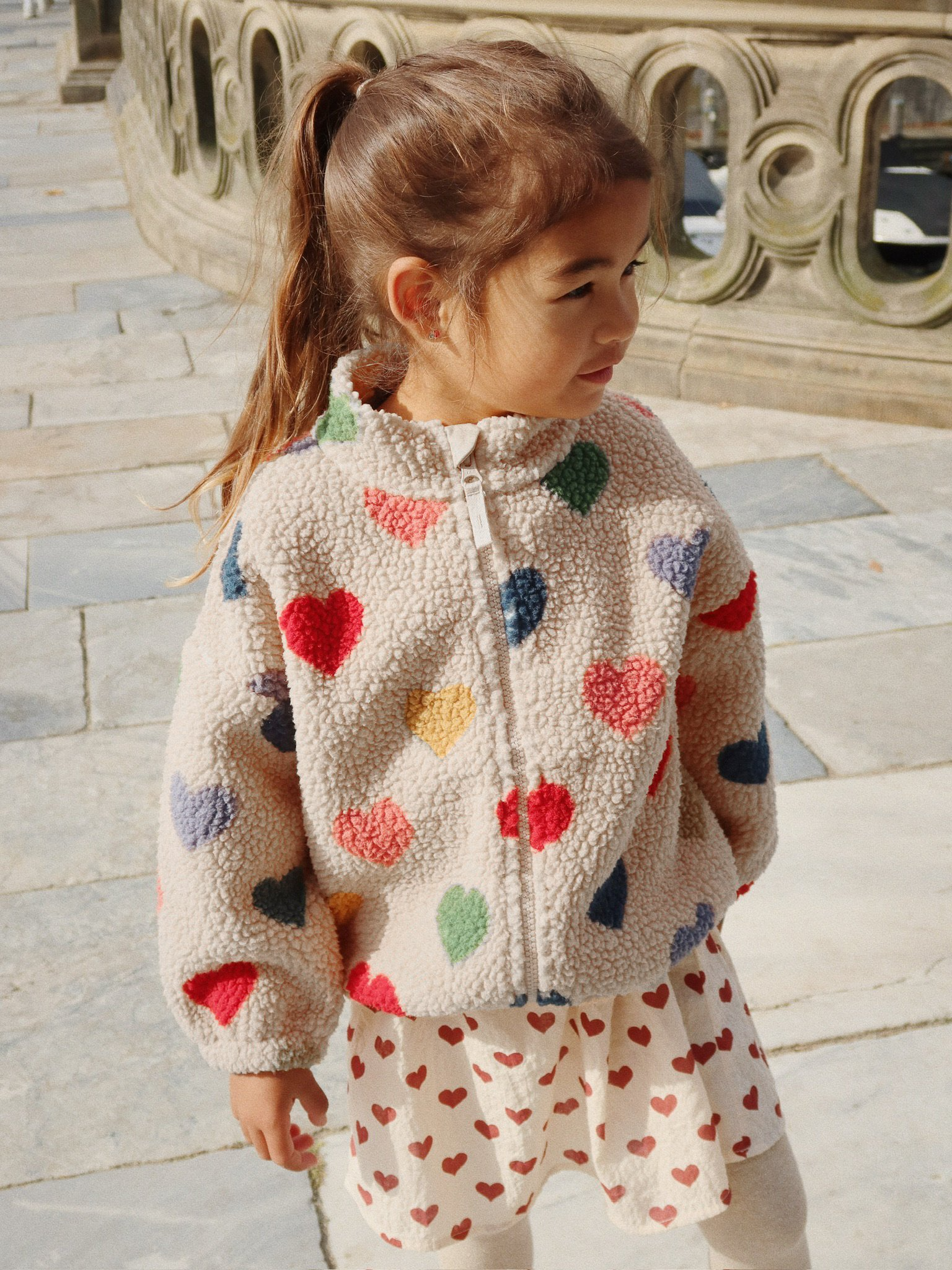Teddy jacket Jody | Bon coeur coloré | Konges Slojd