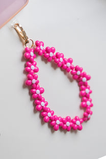 Phone cord Flowers | Pink | Studio Poespas